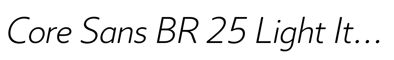 Core Sans BR 25 Light Italic